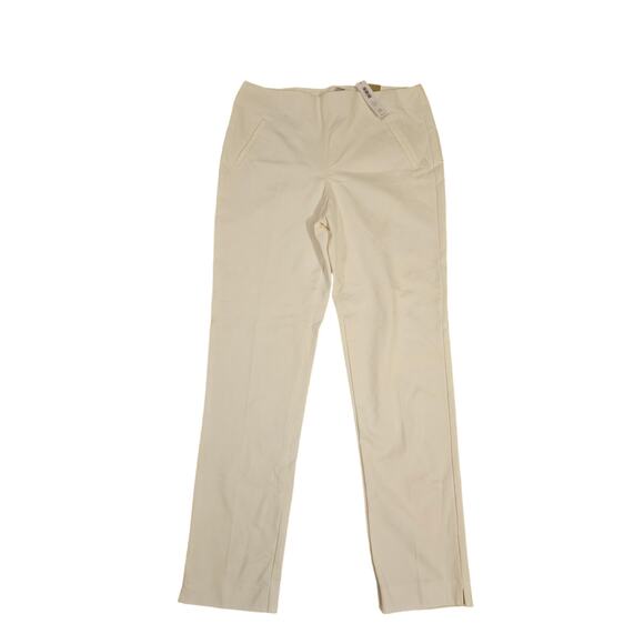 Chico's Ponte Slim Basic Pant in Antique White Elastic Stretch - Picture 1 of 10